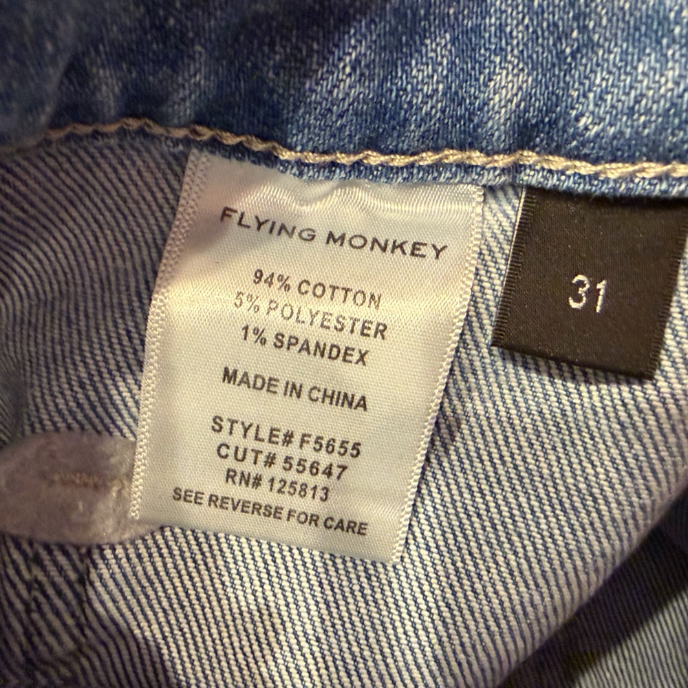 Flying Monkey 90’s vintage super high rise flare jeans EUC sz 31 - Picture 9 of 14